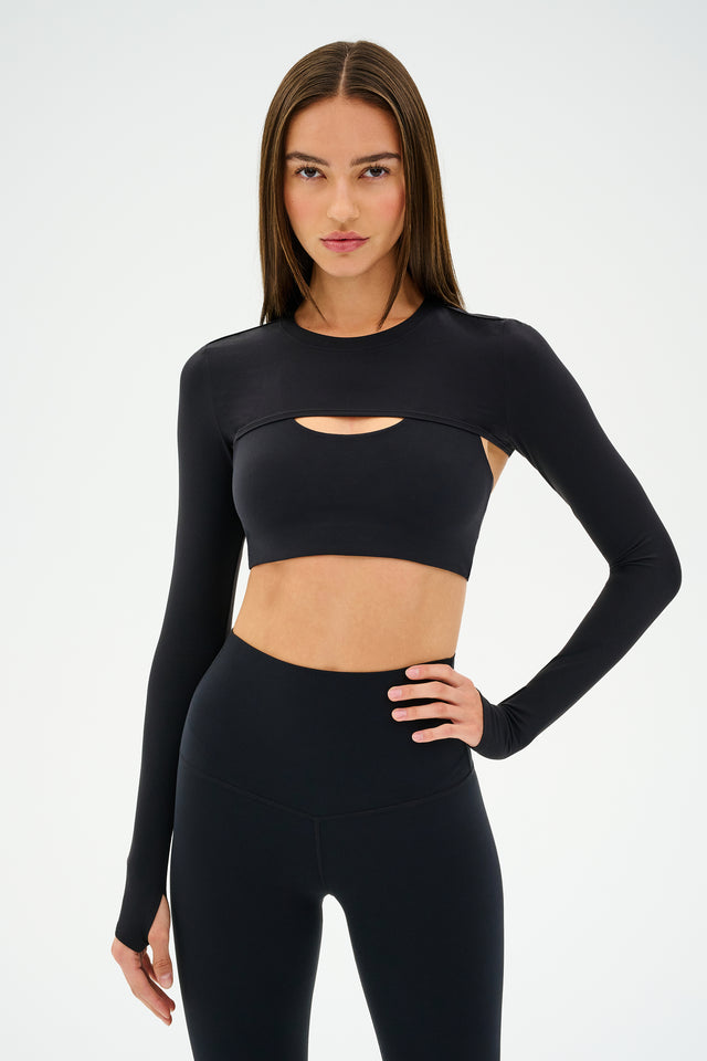 Amelia Airweight Lite Shrug - Black