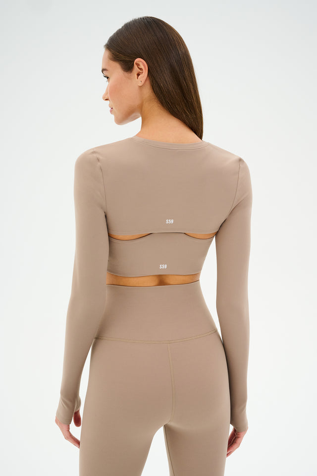 Amelia Airweight Lite Shrug - Latte