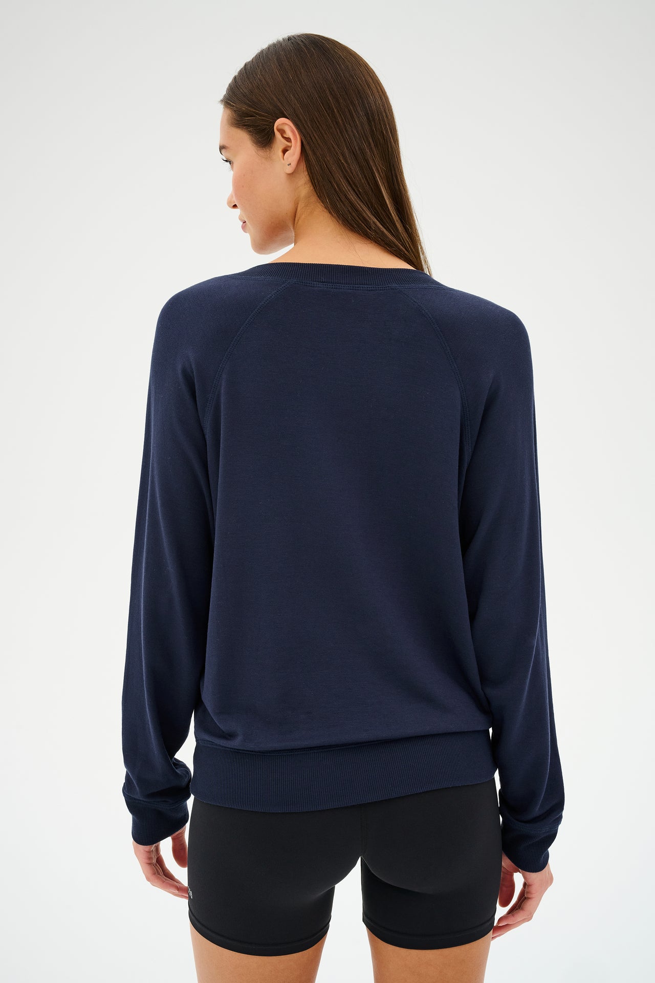 Bennie Fleece V-Neck Sweatshirt - Indigo