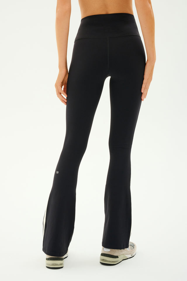 Raquel High Waist Flared Legging - Black/Creme