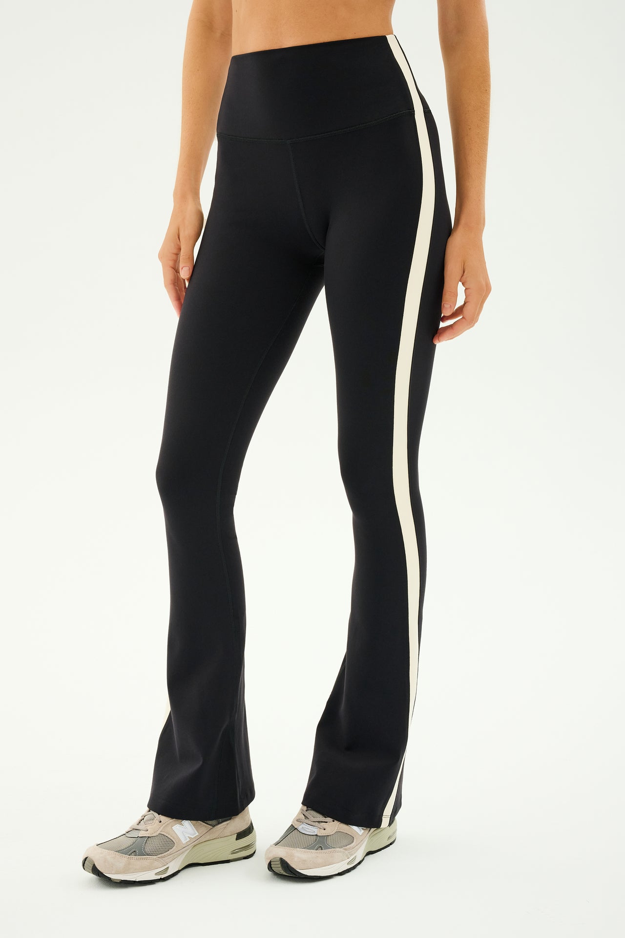 Raquel High Waist Flared Legging - Black/Creme