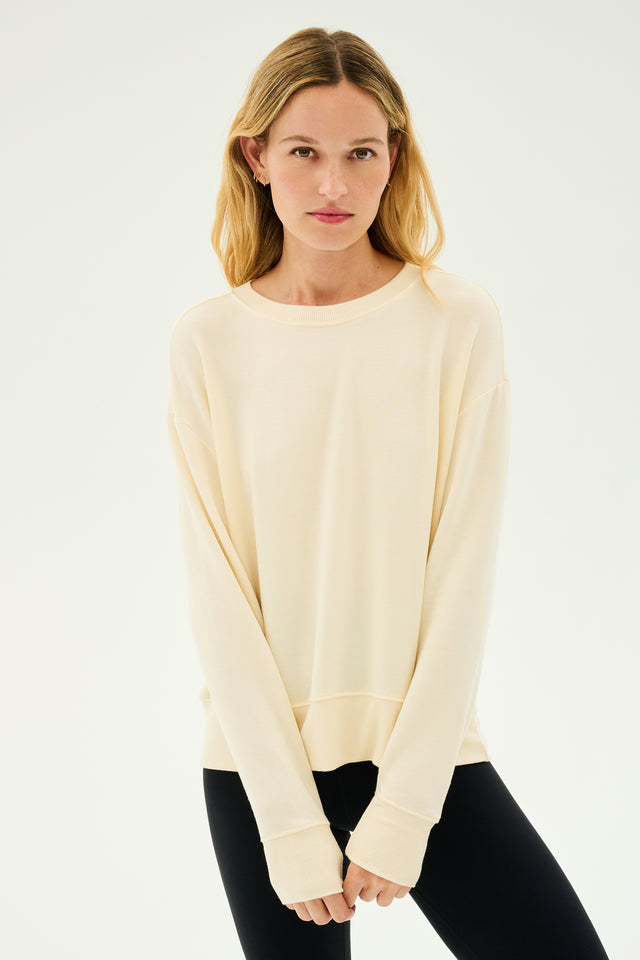 Sonja Fleece Sweatshirt - Creme