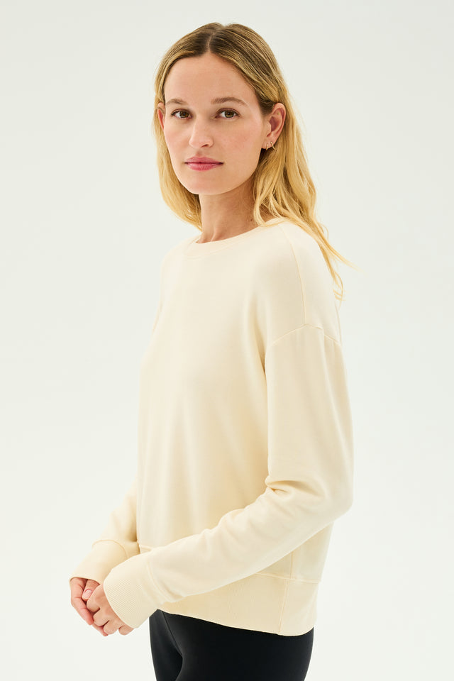 Sonja Fleece Sweatshirt - Creme