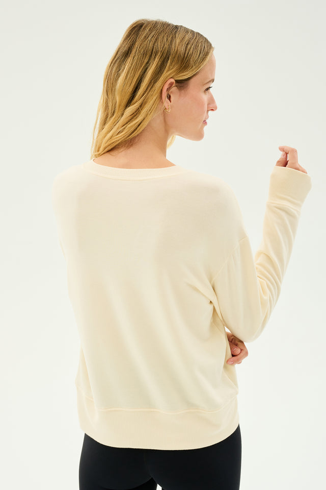 Sonja Fleece Sweatshirt - Creme