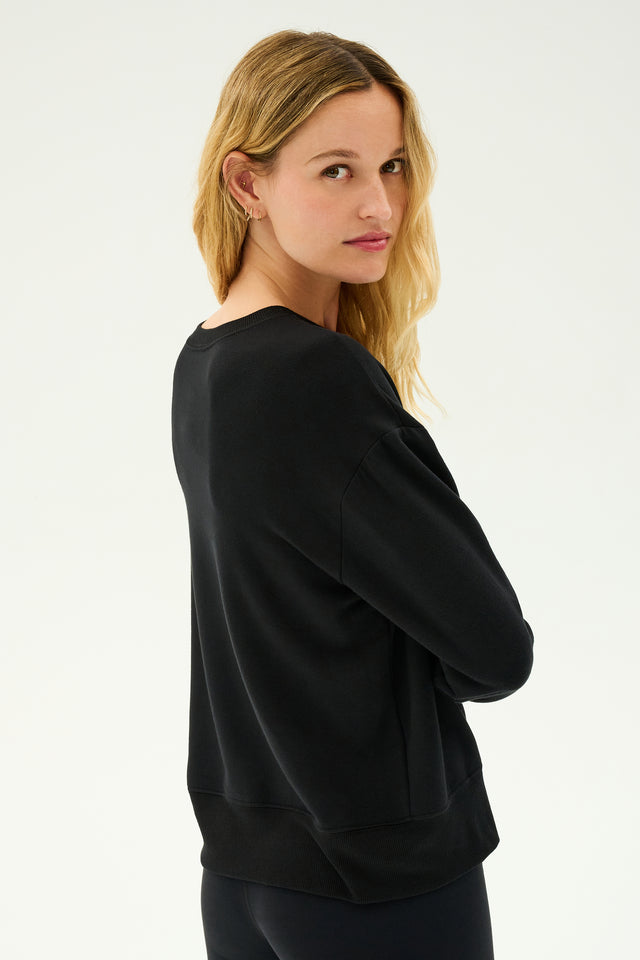 Sonja Fleece Sweatshirt - Black