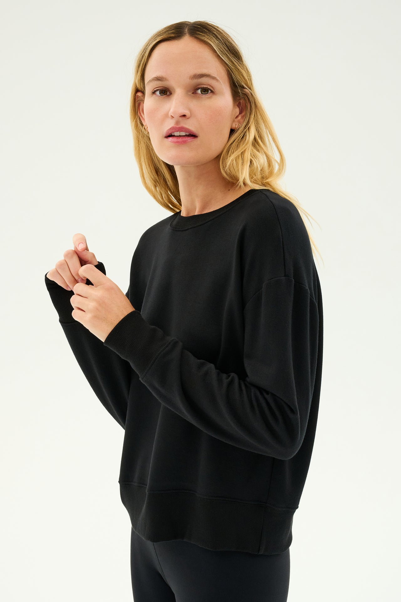 Sonja Fleece Sweatshirt - Black