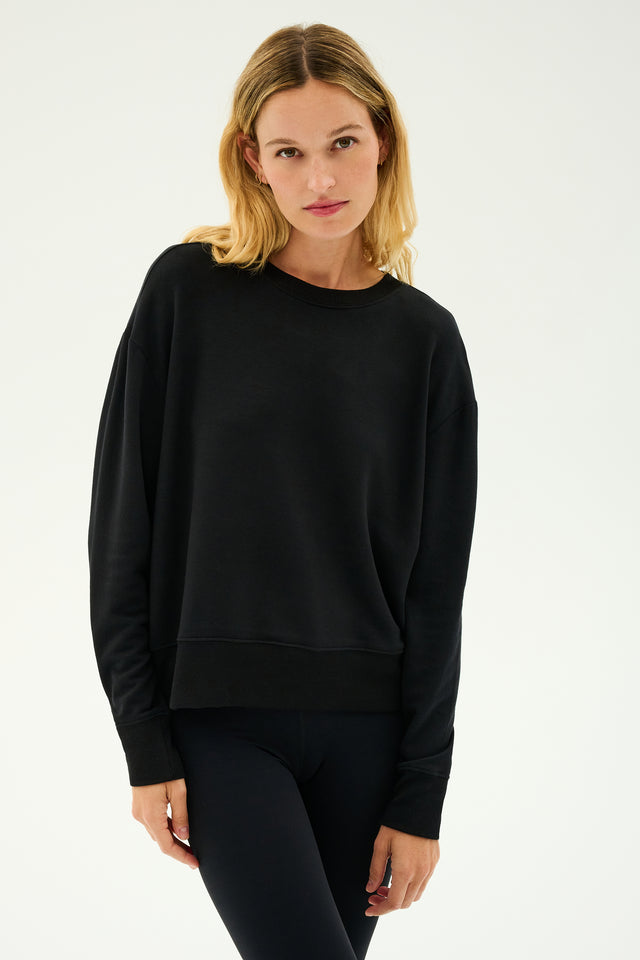 Sonja Fleece Sweatshirt - Black