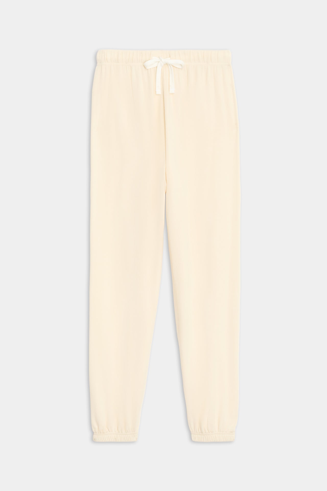 Andie Oversized Fleece Sweatpant - Creme