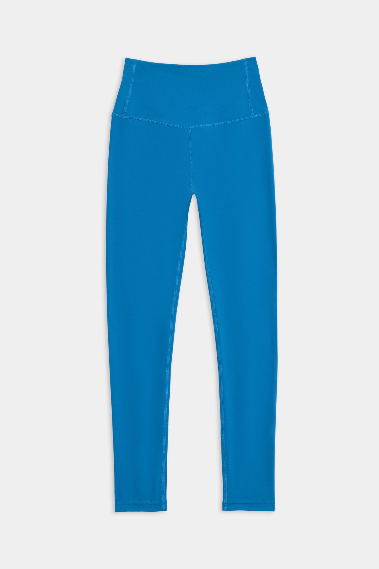 Airweight High Waist Legging - Stone Blue by SPLITS59, made of 81% nylon 19% spandex, isolated on a white background.