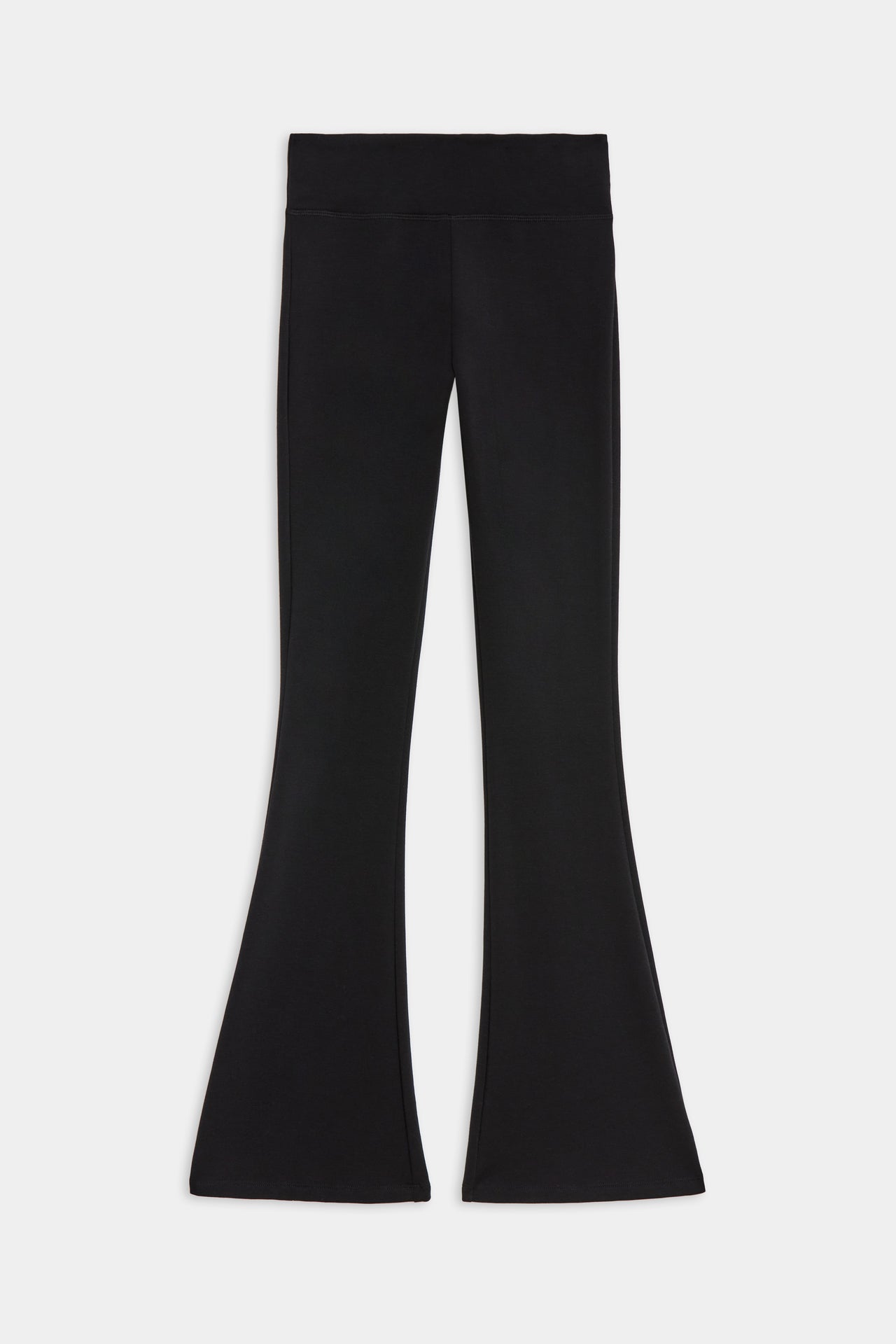 A pair of Raquel Fleece Flare - Black pants by SPLITS59 on a white background.
