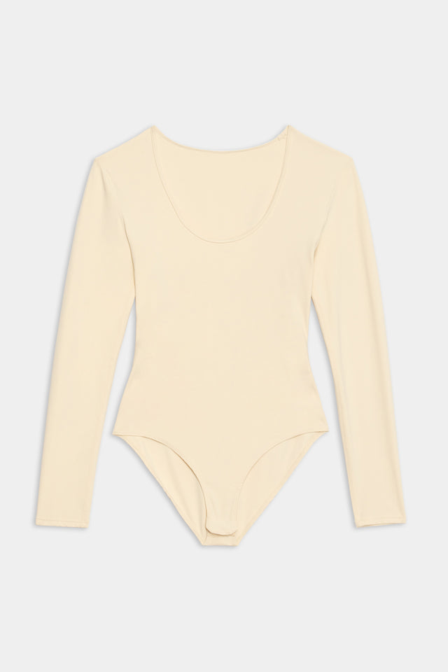 Airweight Scoop Neck Bodysuit - Creme