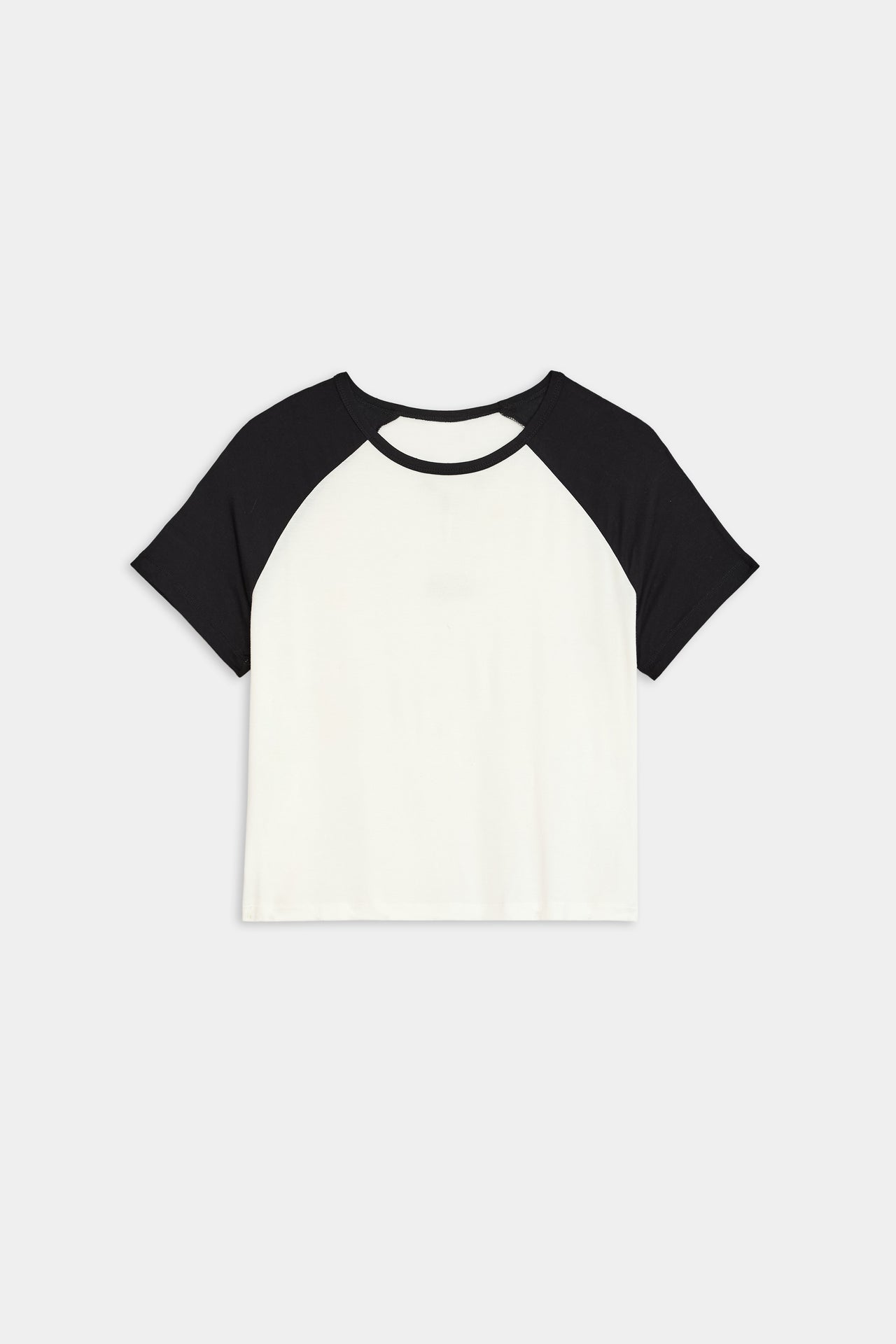 A SPLITS59 black and white Baseball Jersey Tee, perfect for relaxed fit gym workouts.