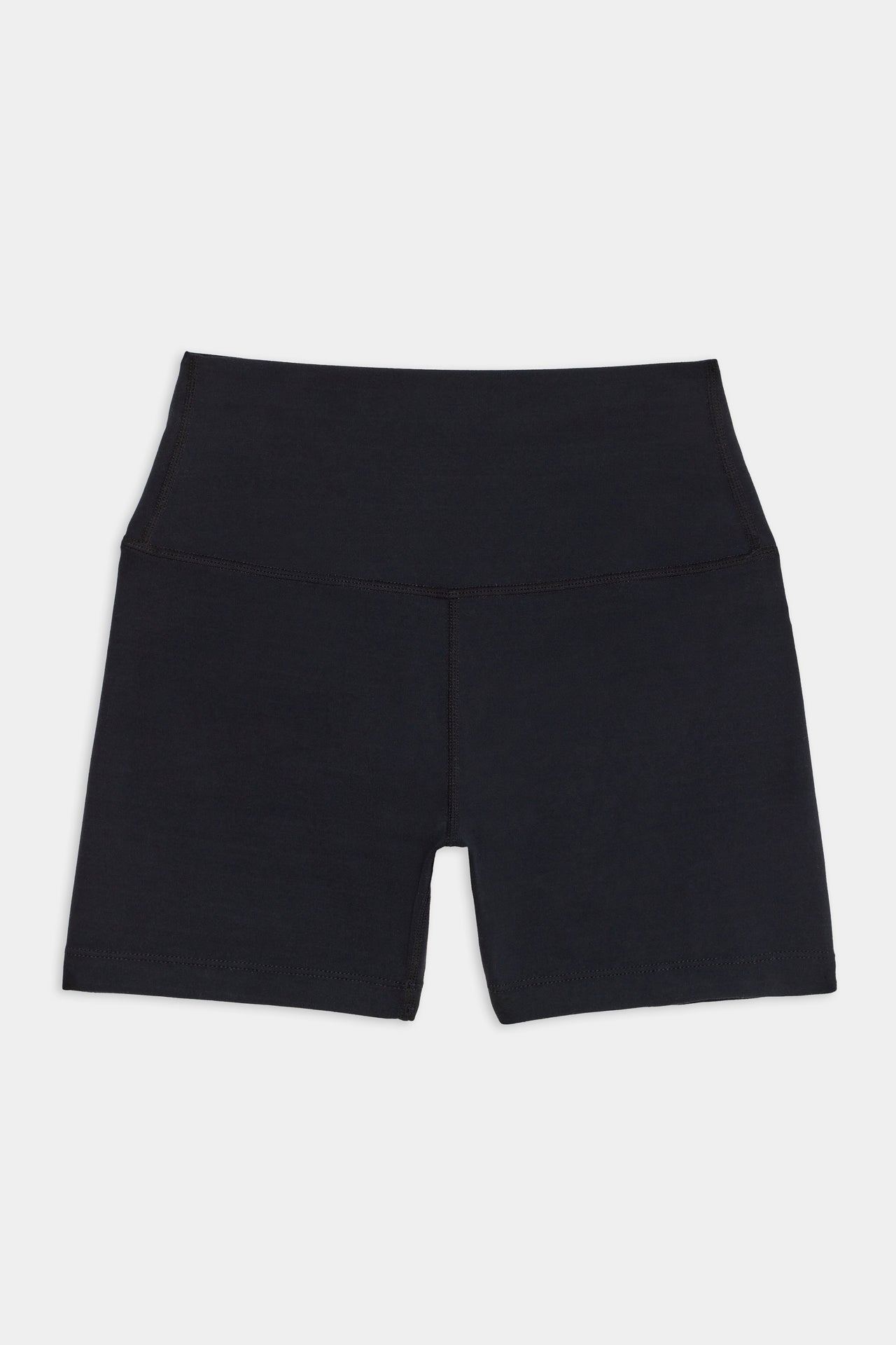 Flat view of black shorts
