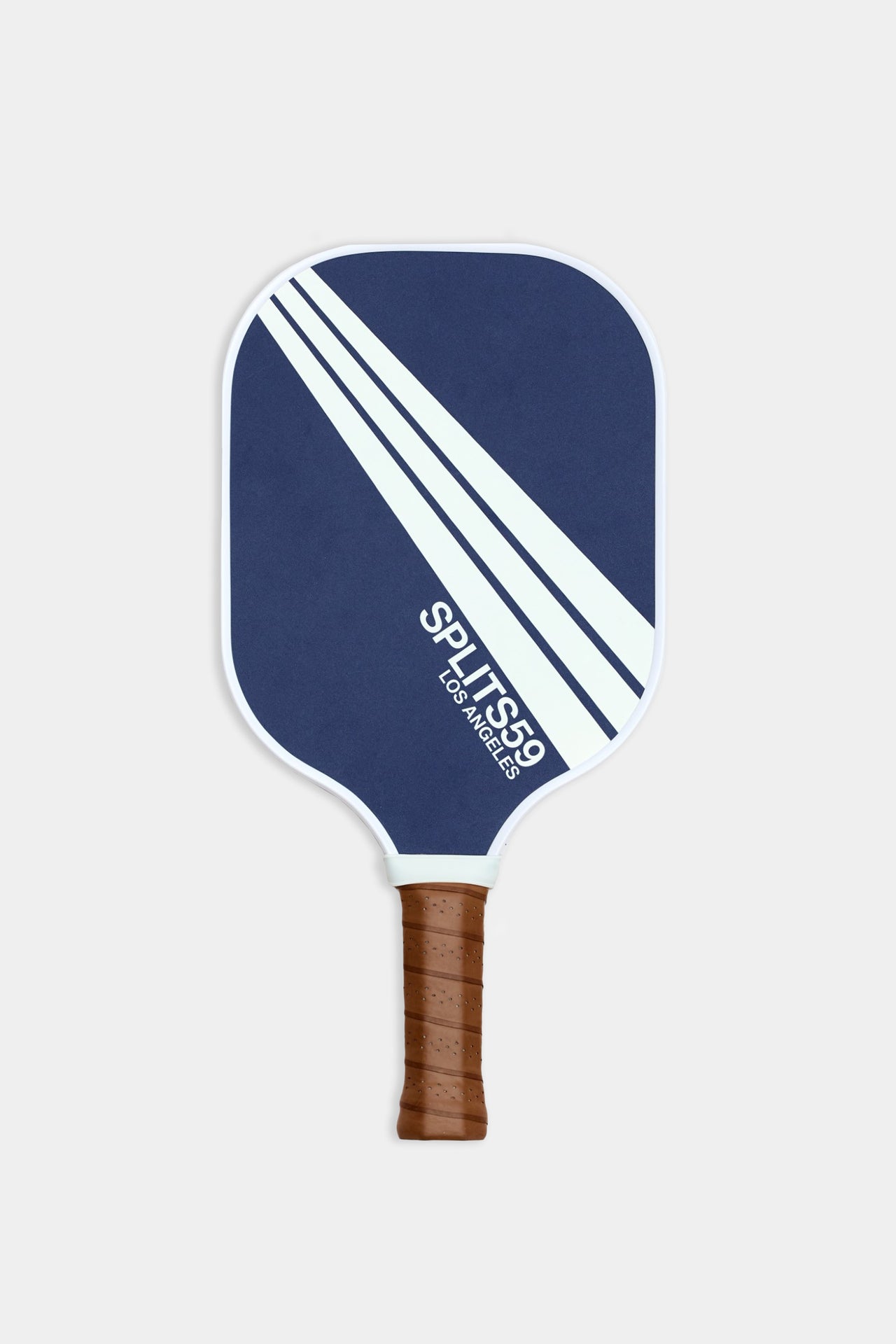 SPLITS59 Pickleball Paddle in blue and white on a white background.