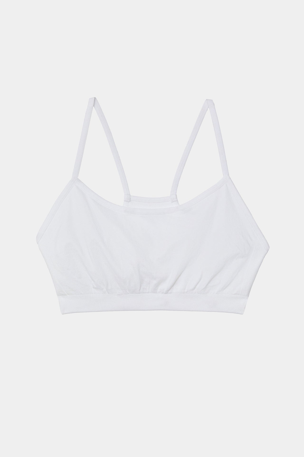 A white SPLITS59 Loren Bra Bundle sports bra on a white background.