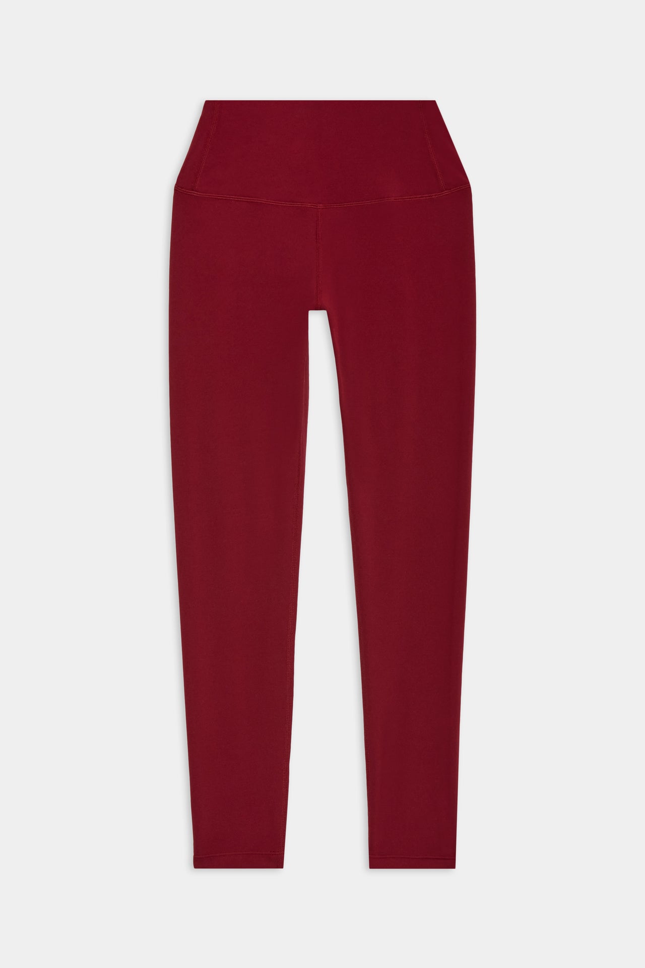Flat view of dark red leggings